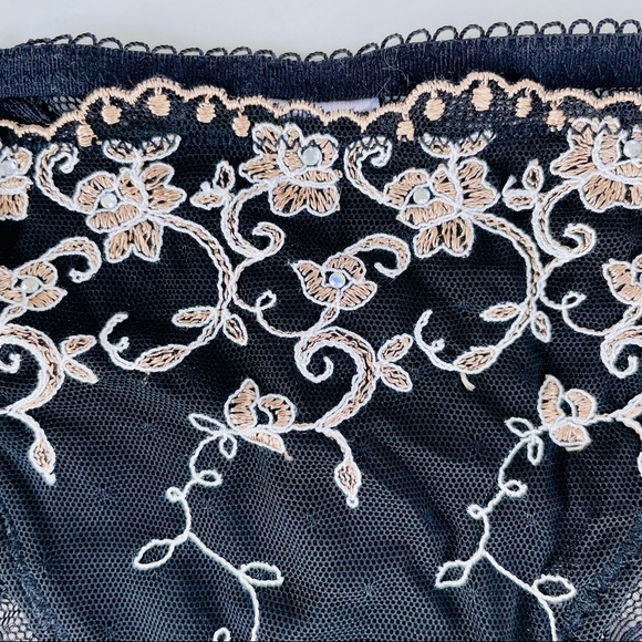 Embroidered Beaded Lace Panties - Picture 4 of 15